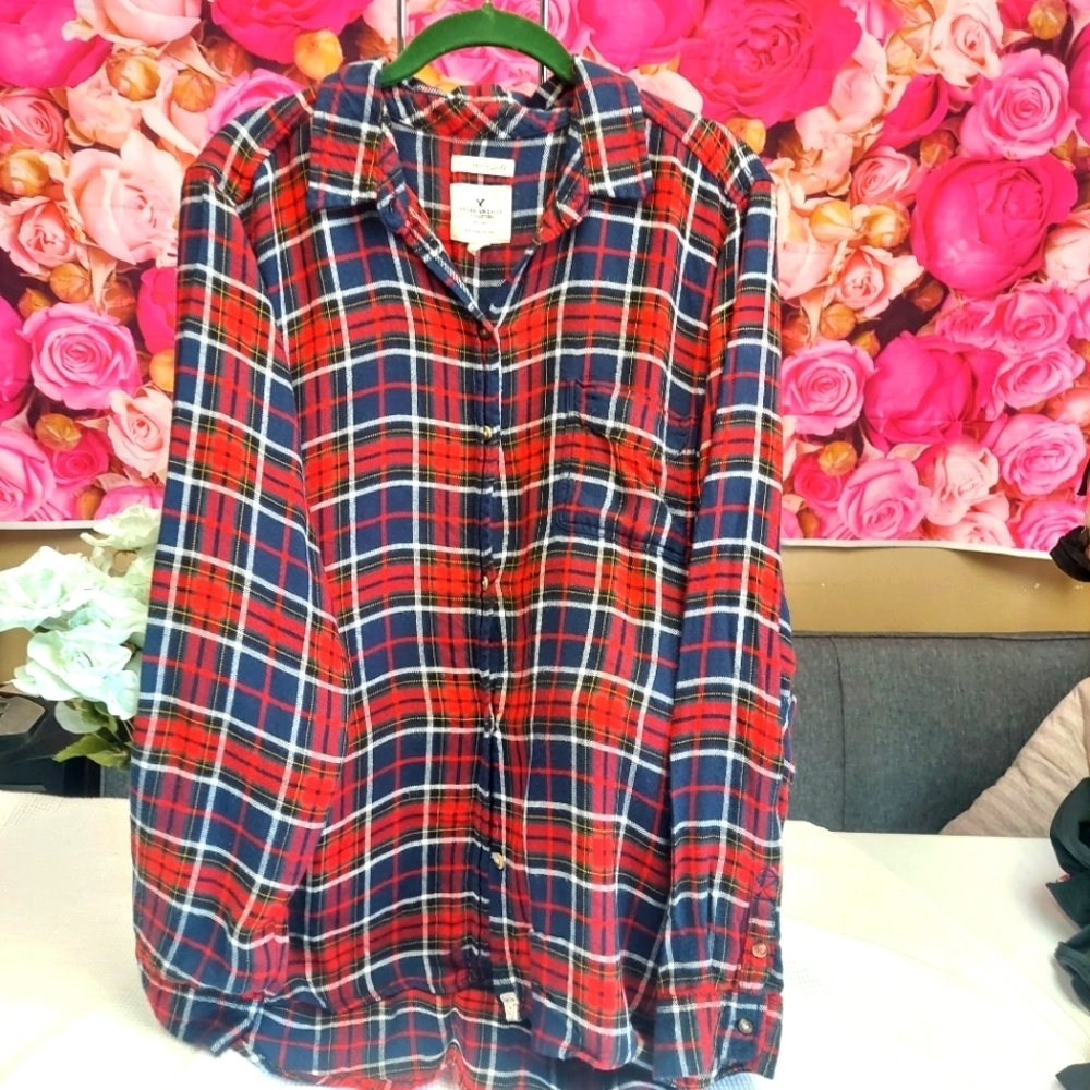 American Eagle Ah-Mazingly Soft Long Sleeve Flannel Size XL